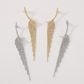 Silver Rhinestone Ear Needles Long Earrings